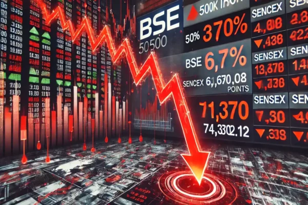 BSE shares price drops 9% with a market capitalization of Rs 55,000 crore